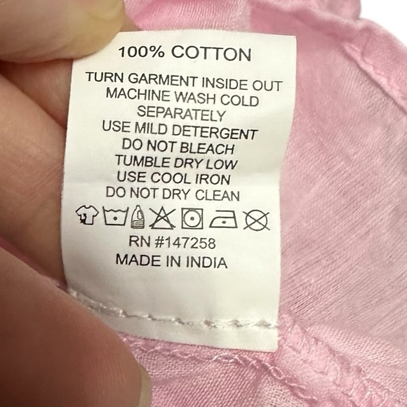 Simply Southern Pink Eyelet Puffed Sleeve Fit Flare Mini Dress Size Small - Picture 5 of 10